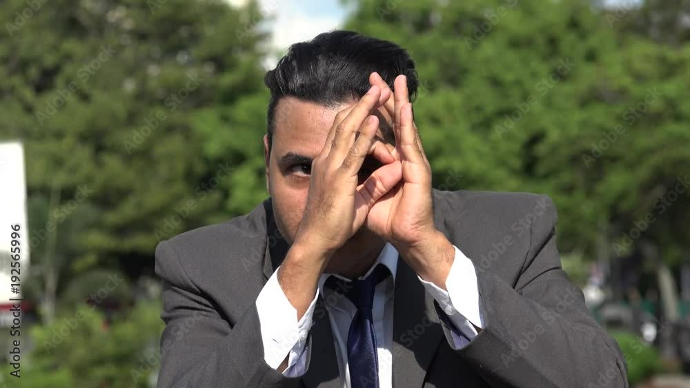 Hispanic Business Man Searching Or Looking Hispanic Business Man Searching Or Looking