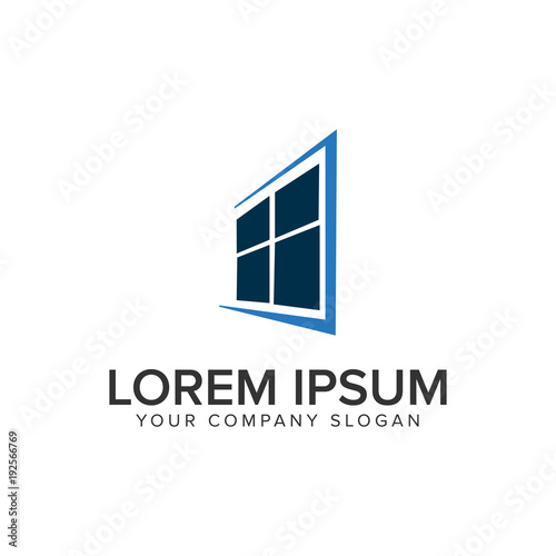 window house logo design concept template.