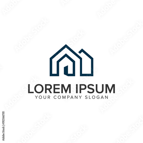 Real estate logo. Mortgage House Real estate logo design concept template