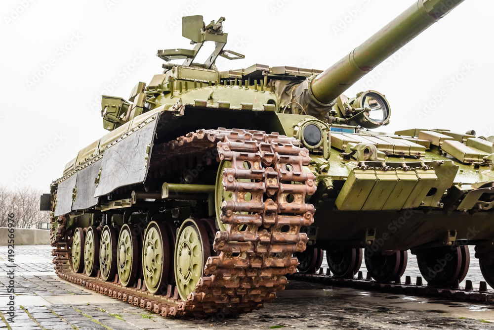Armored tank in a memorial of the Great Patriotic War in Kiev, Ukraine