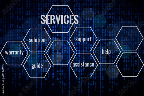 Technology services background. Abstract background for business solution. Space for text.