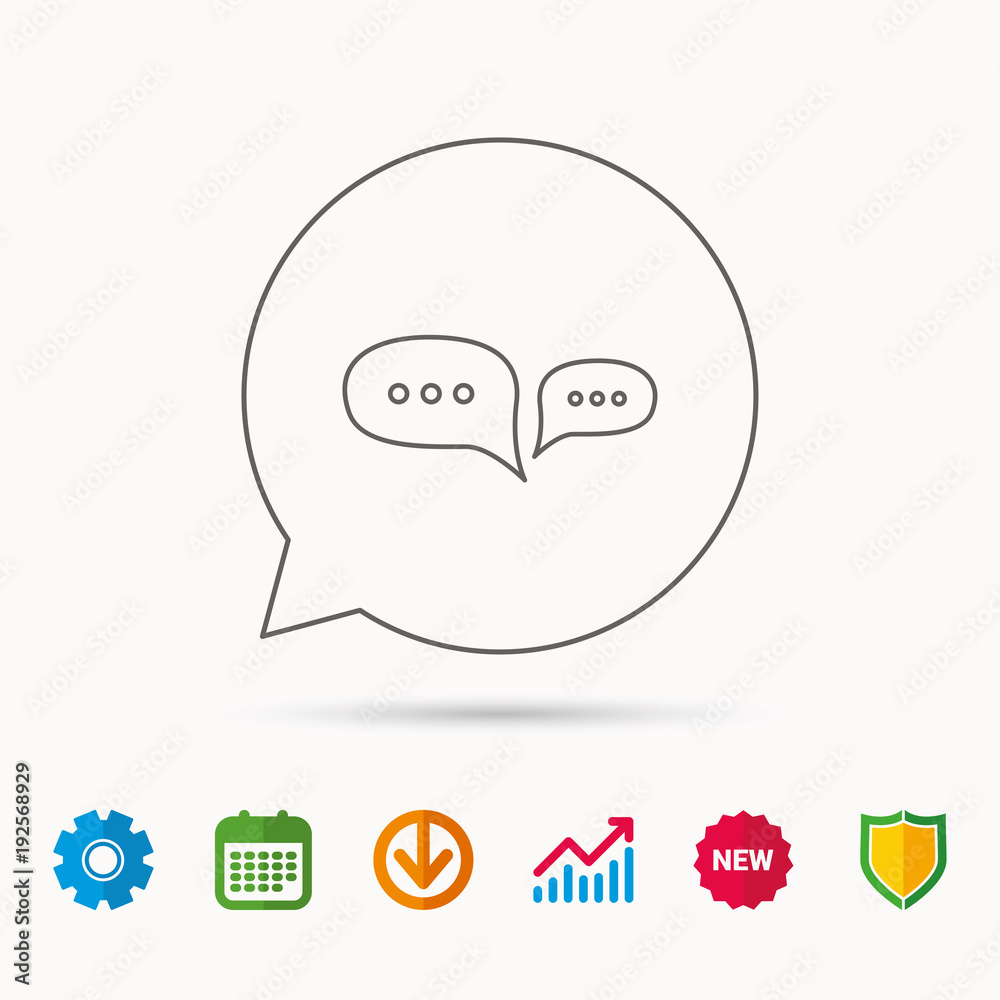 Fototapeta premium Chat icon. Comment message sign.