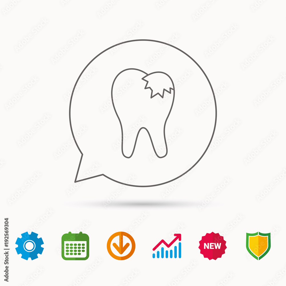 Dental fillings icon. Tooth restoration sign. Dental fillings icon. Tooth restoration sign.
