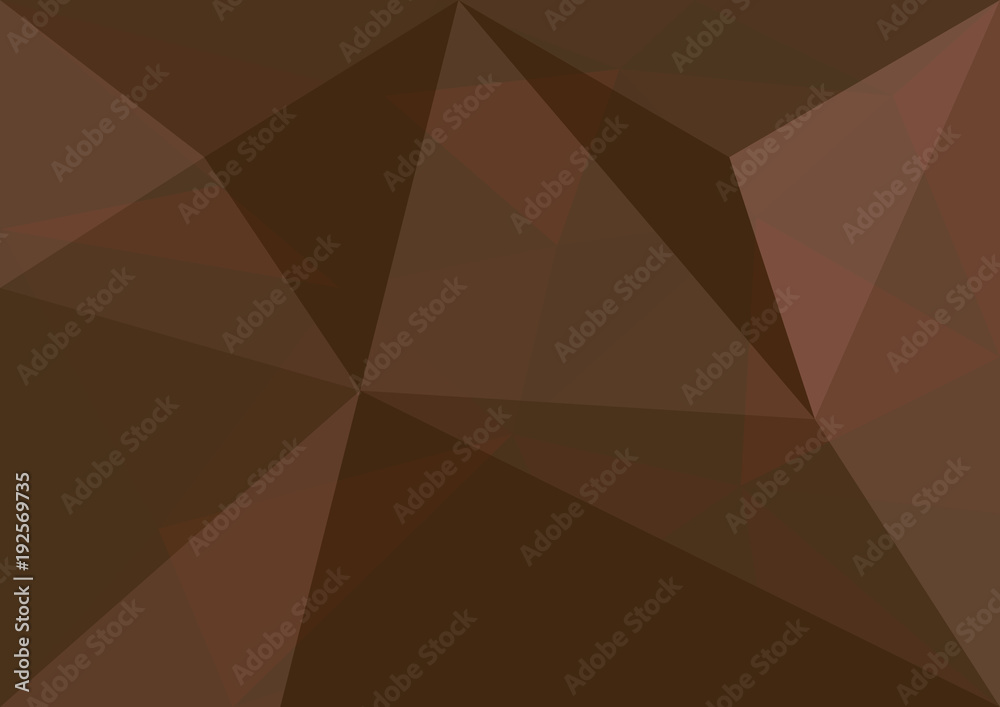 Brown polygonal background, abstract texture for advertising business, vector illustration