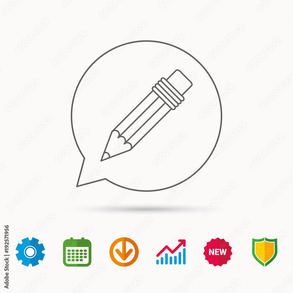 Pencil icon. Drawing tool sign. Pencil icon. Drawing tool sign.