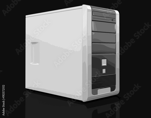 Computer. Image with clipping path.