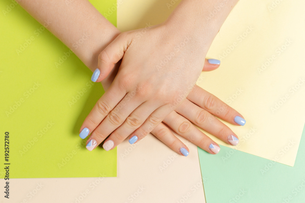 Stylish trendy female manicure. Stylish trendy female manicure.