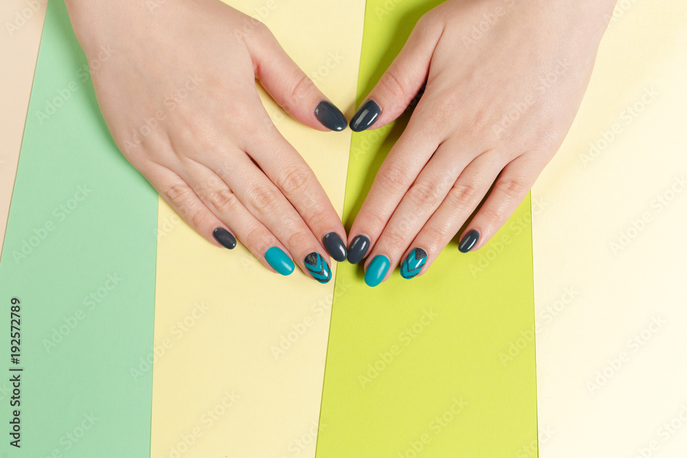 Fototapeta premium Stylish trendy female manicure.