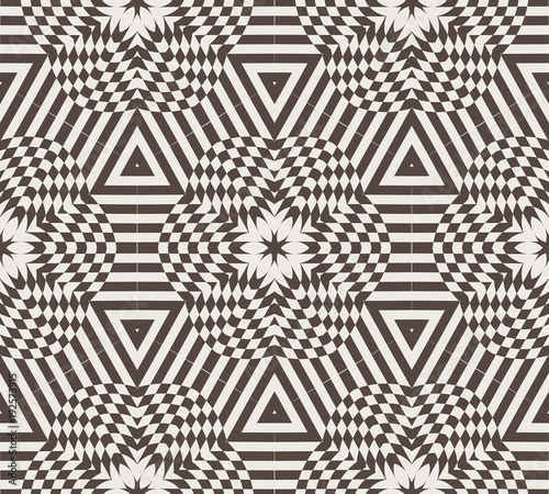 Geometric seamless Vector pattern.Strict complex geometrical ornament. Fashion graphic. Background design.