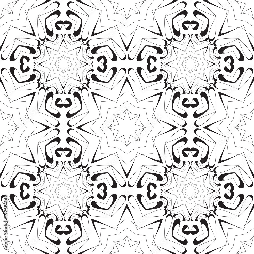 Fototapeta premium Vector seamless pattern. Modern stylish texture. Repeating geometric tiles