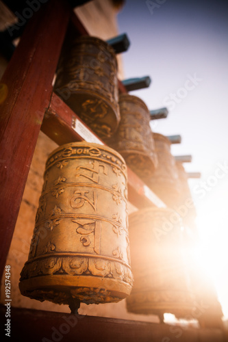 Buddhist prayer drums