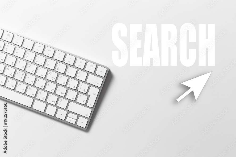 Office table with keyboard Isolated on white background Office table with keyboard Isolated on white background
