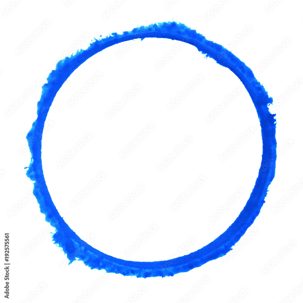 Gemalter blauer Pinsel Kreis Gemalter blauer Pinsel Kreis