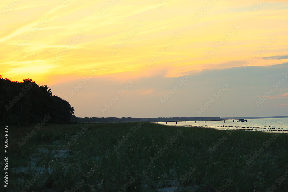 Sonnenuntergang Zingst Ostsee Sonnenuntergang Zingst Ostsee