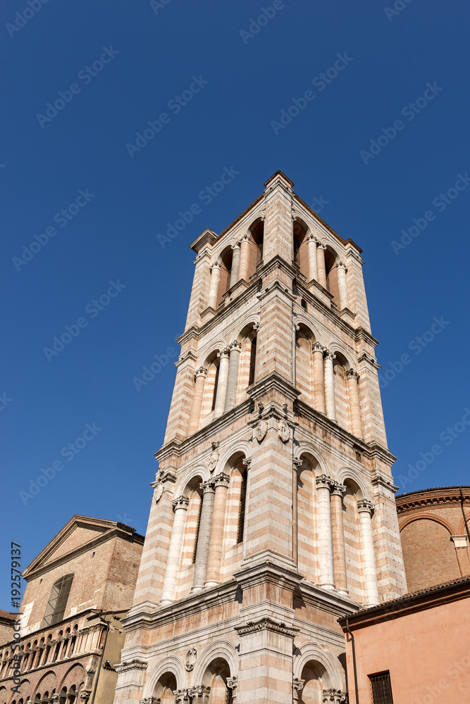 Bell Tower of Ferrara Cathedral (Cattedrale di San Giorgio - 1135) - Italy 