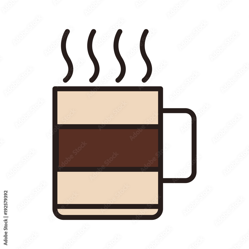 Coffee mug symbol line icon vector illustration graphic
