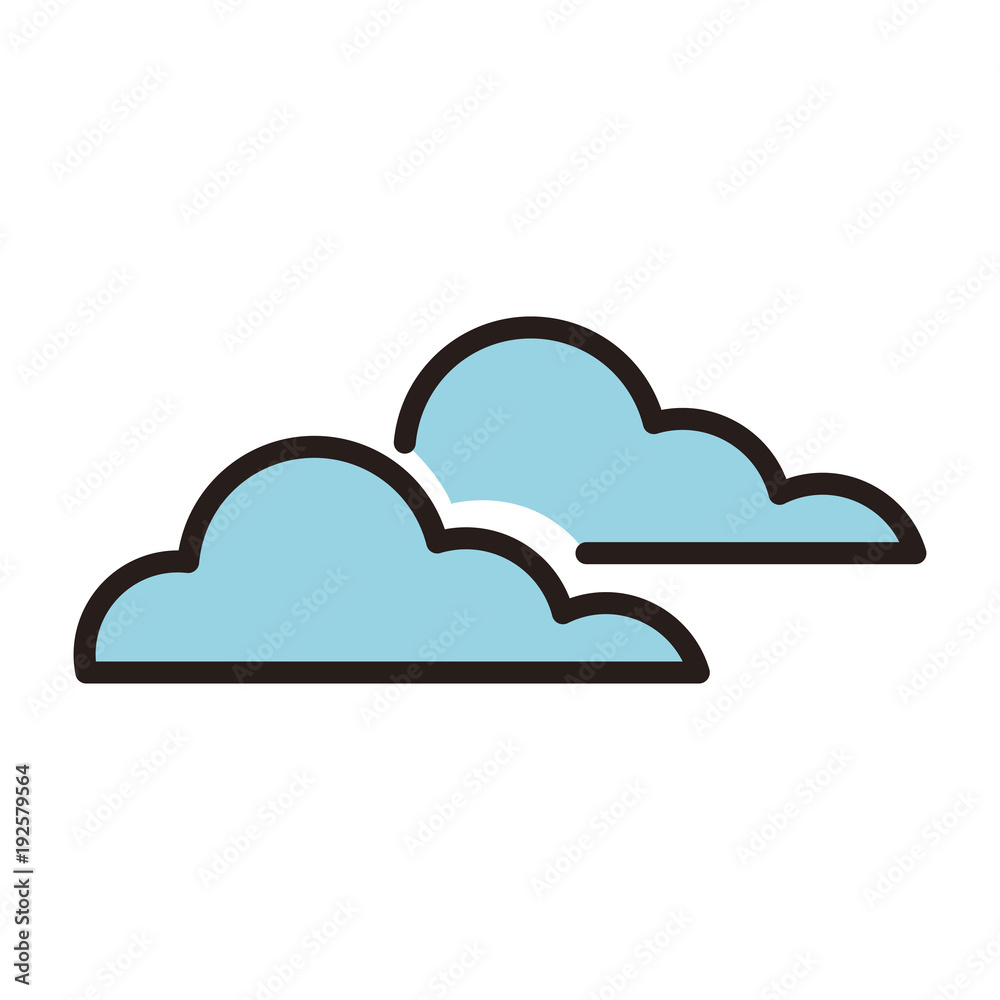 Clouds weather symbol line icon vector illustration graphic Clouds weather symbol line icon vector illustration graphic
