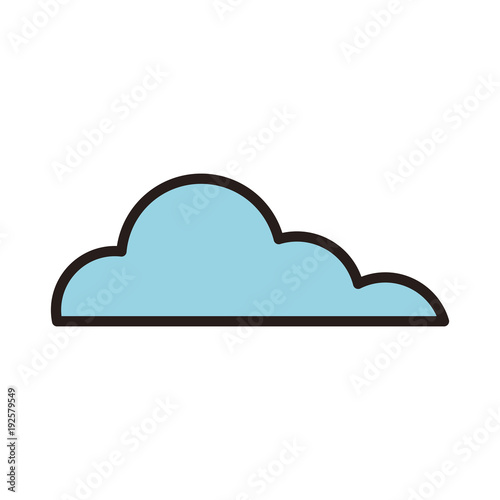 Cloud weather symbol line icon vector illustration graphic