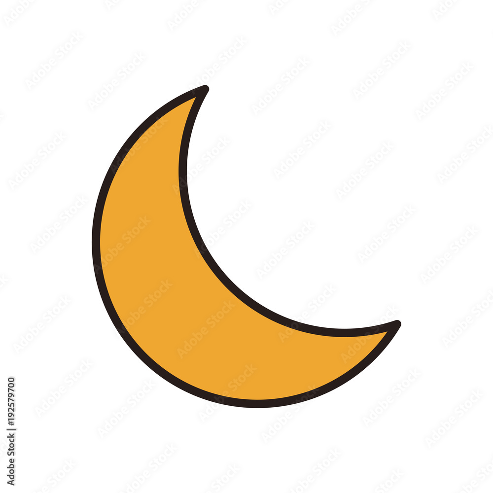 Moon quarter waning line icon vector illustration graphic Moon quarter waning line icon vector illustration graphic