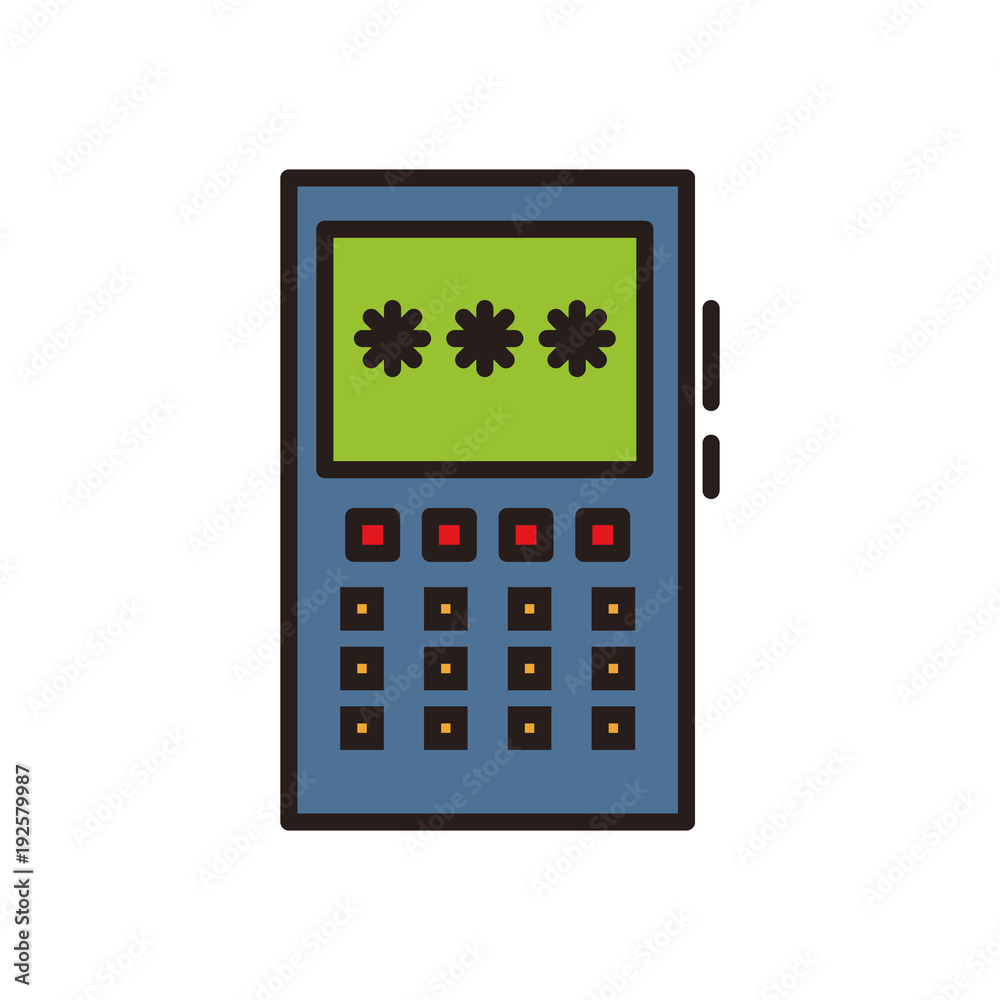 Dataphone electronic payment line icon vector illustration graphic