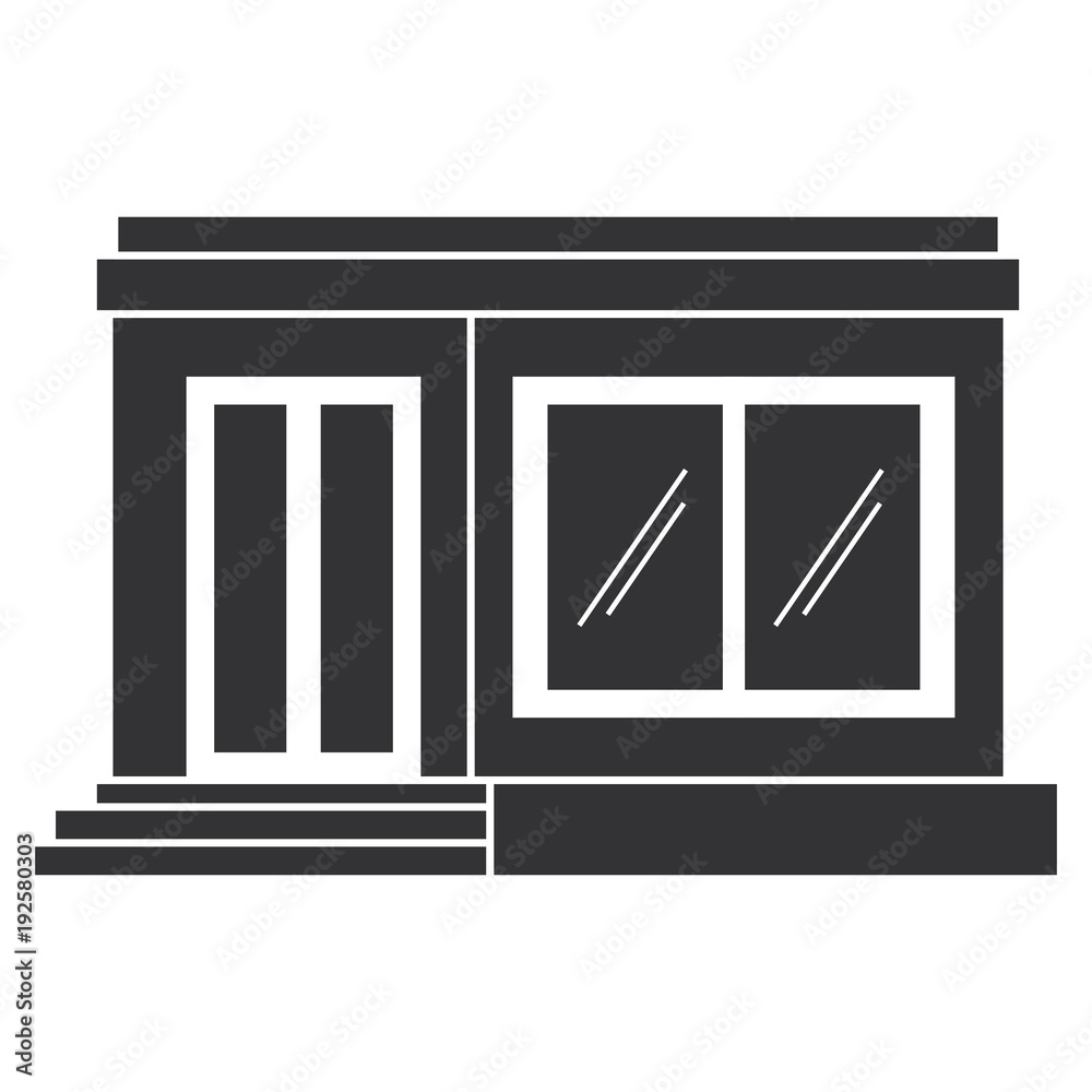 house front facade icon vector illustration design