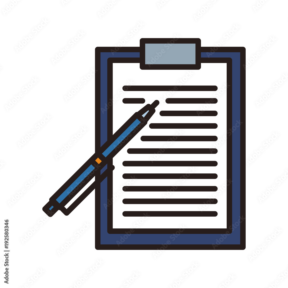 Sheet with pen line icon vector illustration graphic Sheet with pen line icon vector illustration graphic
