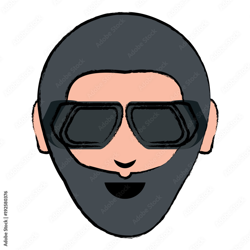 cartoon man with sunglasses cartoon man with sunglasses