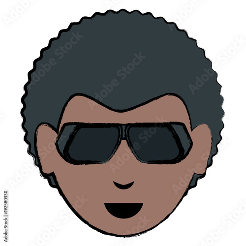 cartoon man with sunglasses