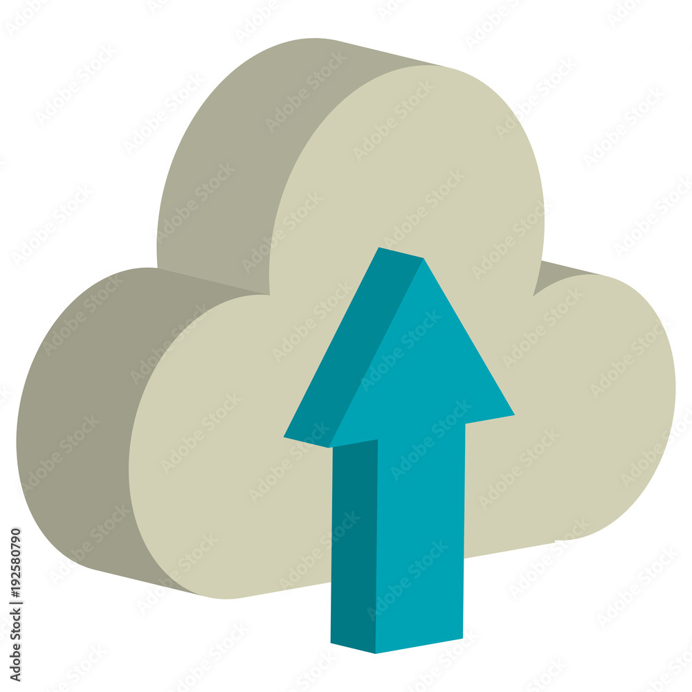 cloud computing with arrow upload vector illustration design cloud computing with arrow upload vector illustration design