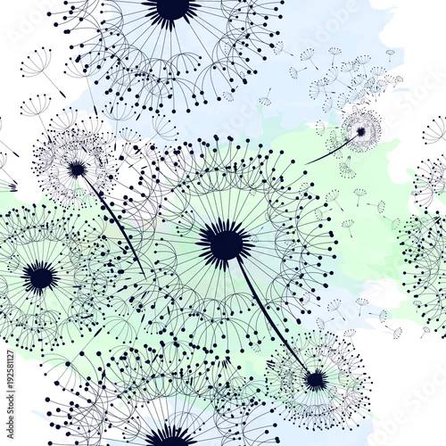 Tapety Piękny kwiatowy wzór z mniszek lekarski