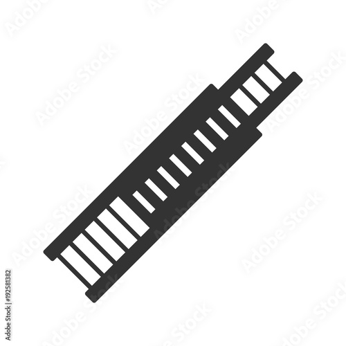 Double extension ladder glyph icon