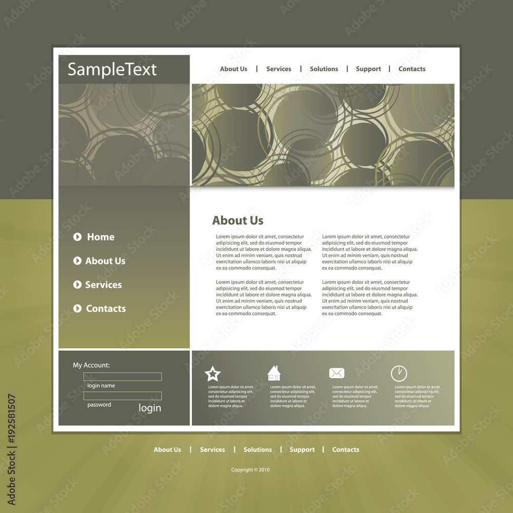 Obraz premium Website Template in Editable Vector Format