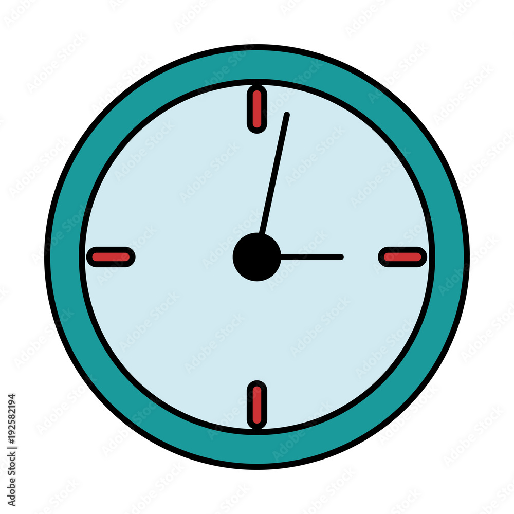 time clock isolated icon vector illustration design