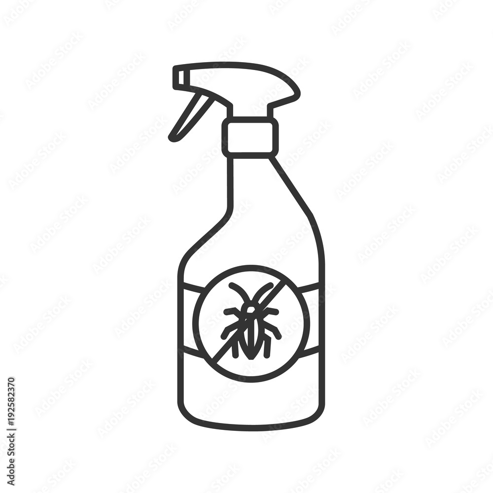Insects repellent linear icon Insects repellent linear icon