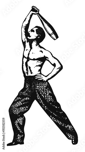 Indian clubbell exercise - Turnkeule Schwungkeule Gymnastikkeule Übung