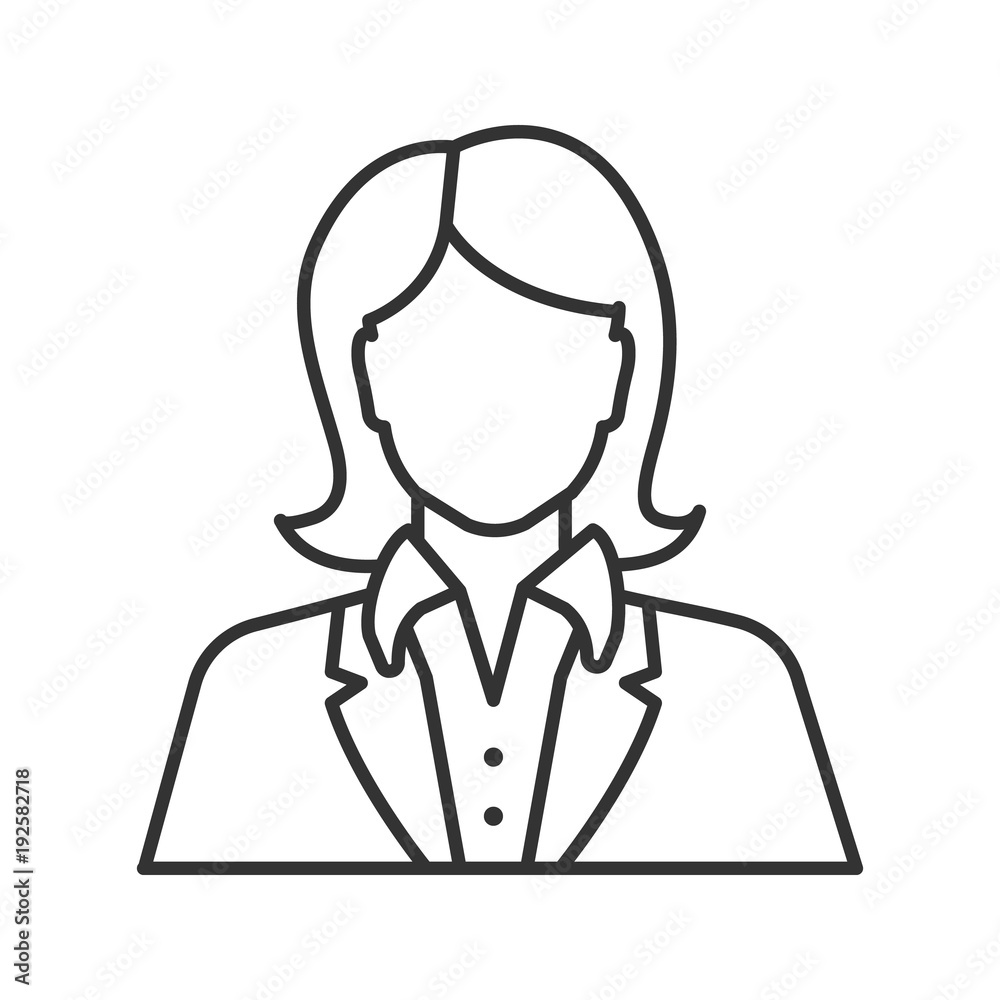 Office worker linear icon Office worker linear icon