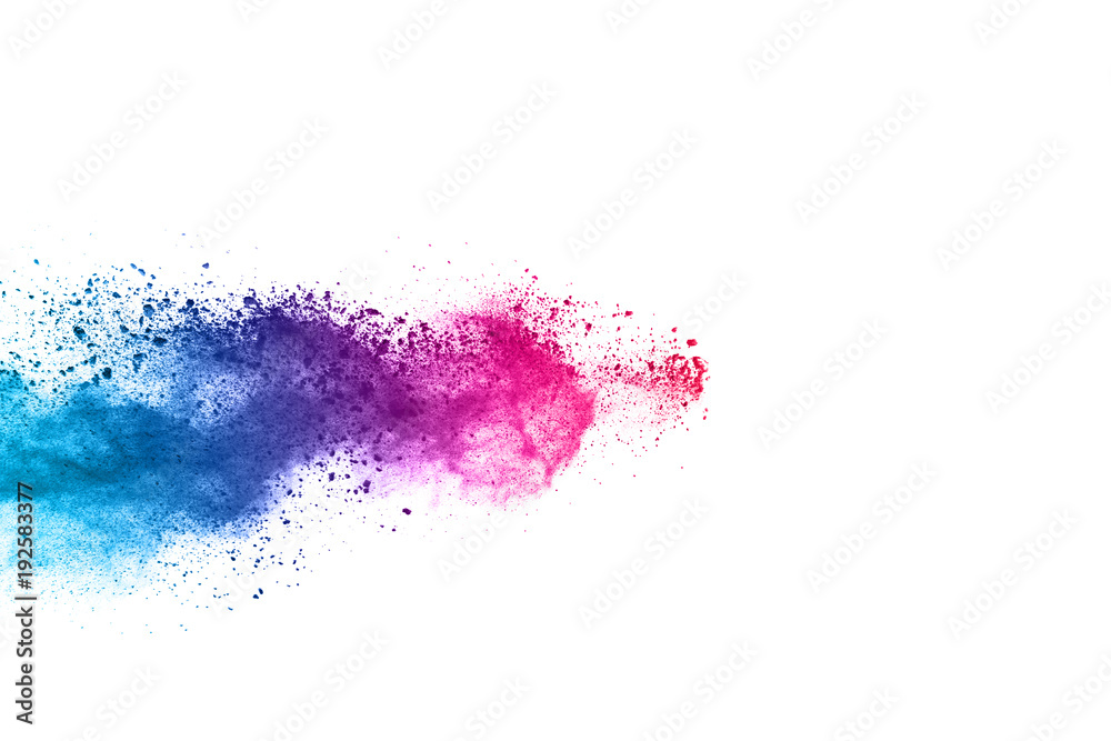 abstract powder splatted on white background. abstract powder splatted on white background.