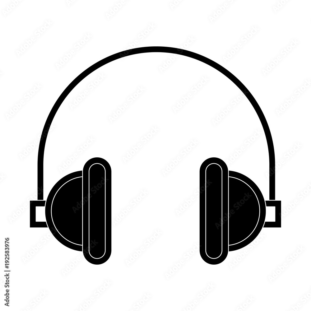 Music headphones symbol line icon vector illustration graphic Music headphones symbol line icon vector illustration graphic