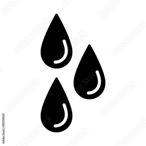 Water drops isolated line icon vector illustration graphic