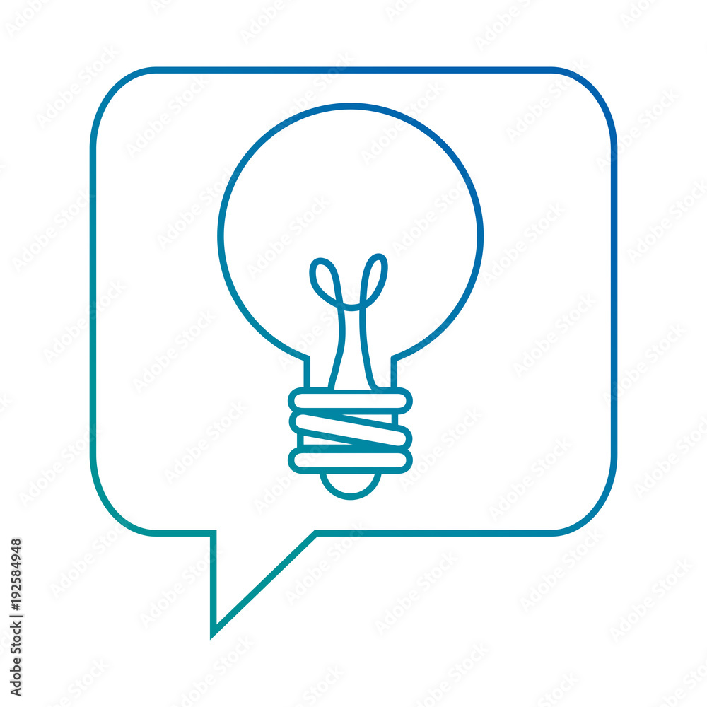 speech bubble with bulb light vector illustration design speech bubble with bulb light vector illustration design