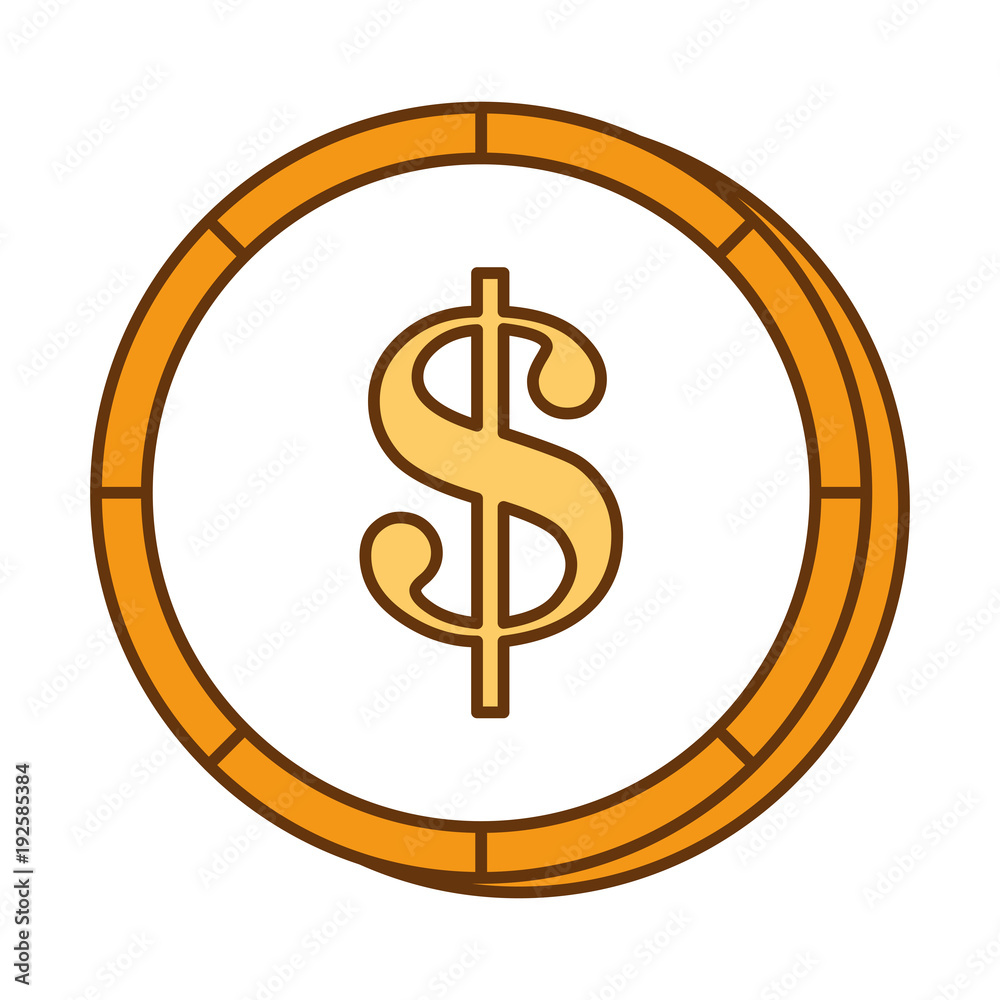 Obraz premium coin money isolated icon vector illustration design