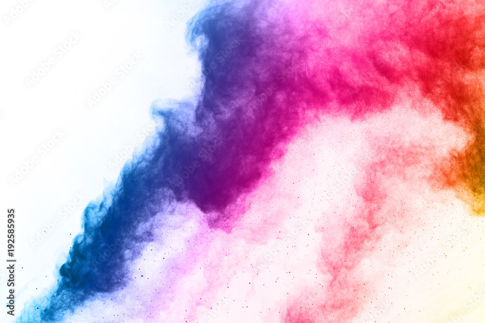 abstract powder splatted background. Colorful powder explosion on white background. Colored cloud. Colorful dust explode. Paint Holi. abstract powder splatted background. Colorful powder explosion on white background. Colored cloud. Colorful dust explode. Paint Holi.