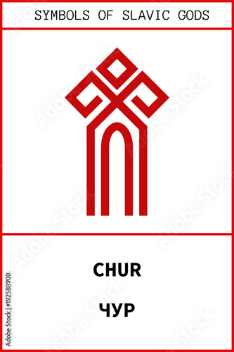 Obraz na plátně Symbol of CHUR ancient slavic god