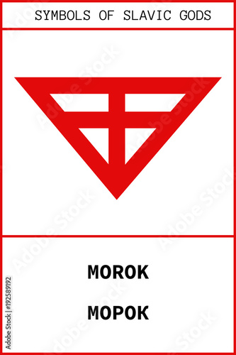 Fotografie Symbol of MOROK ancient slavic god