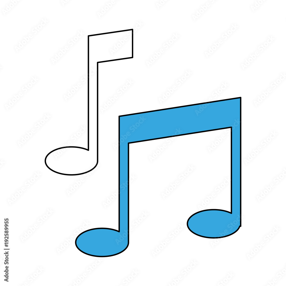 Music notes symbol icon vector illustration graphic design Music notes symbol icon vector illustration graphic design