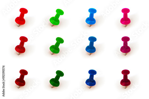 Stecknadel Set in verschiedenen Farben und Farbschattierungen