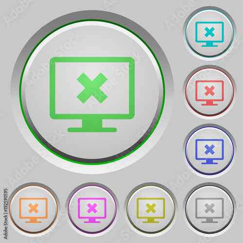 Cancel display settings push buttons