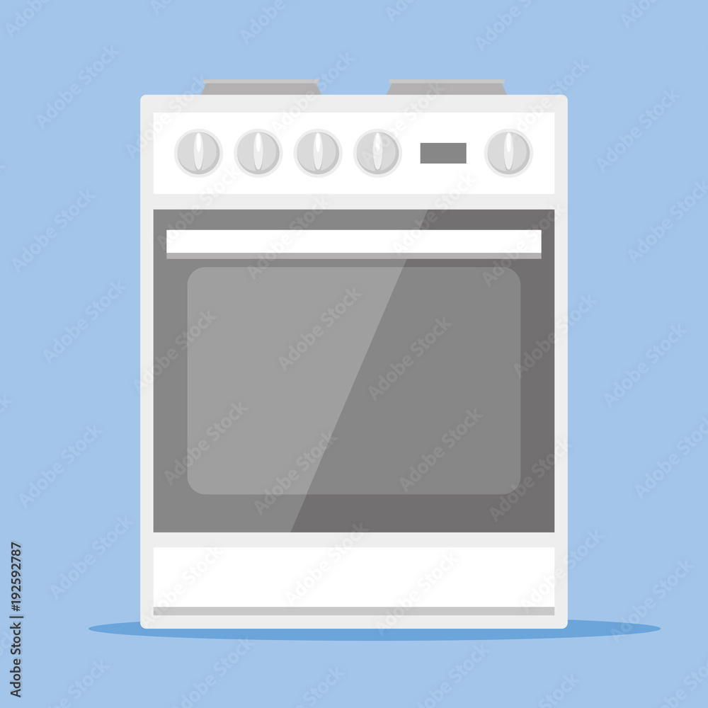 Obraz premium Kitchen stove vector illustration isolated