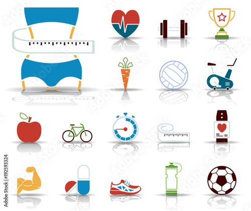 Sport, Fitness & Fun - Iconset (Farbe)