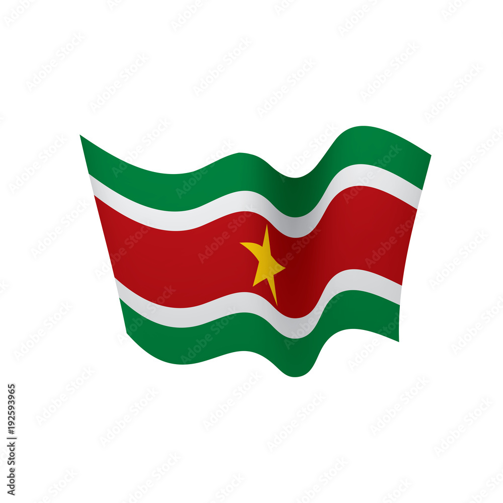 Suriname flag, vector illustration Suriname flag, vector illustration
